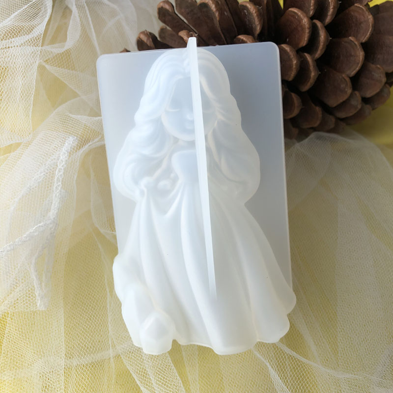 Candle Making Items - 3D Cute Princess Silicone Candle Mould