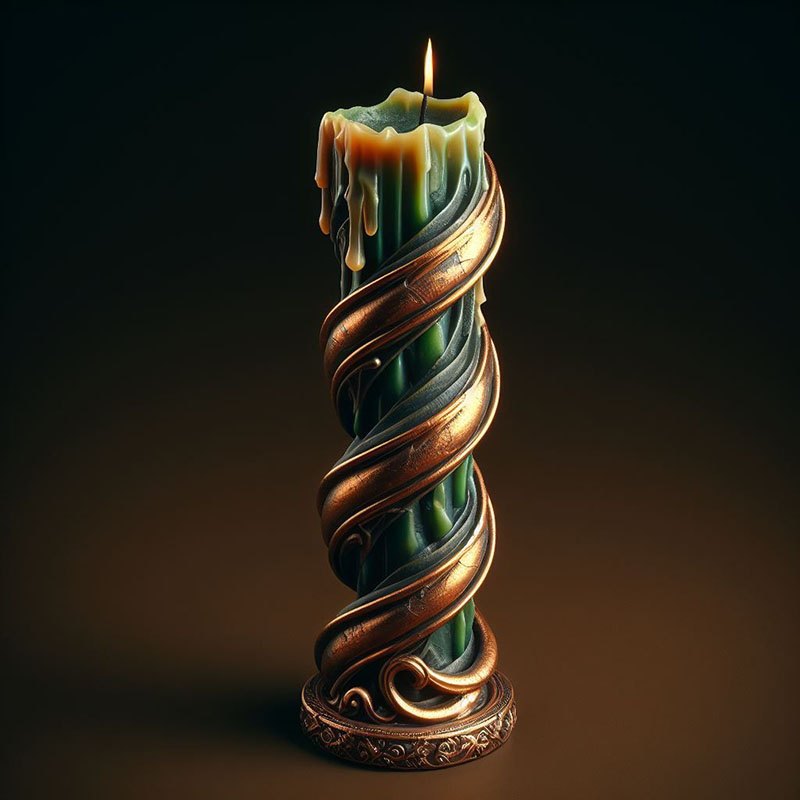 Candle Making Vinings - Vine-Wrapped Twisted High Column Candle DIY