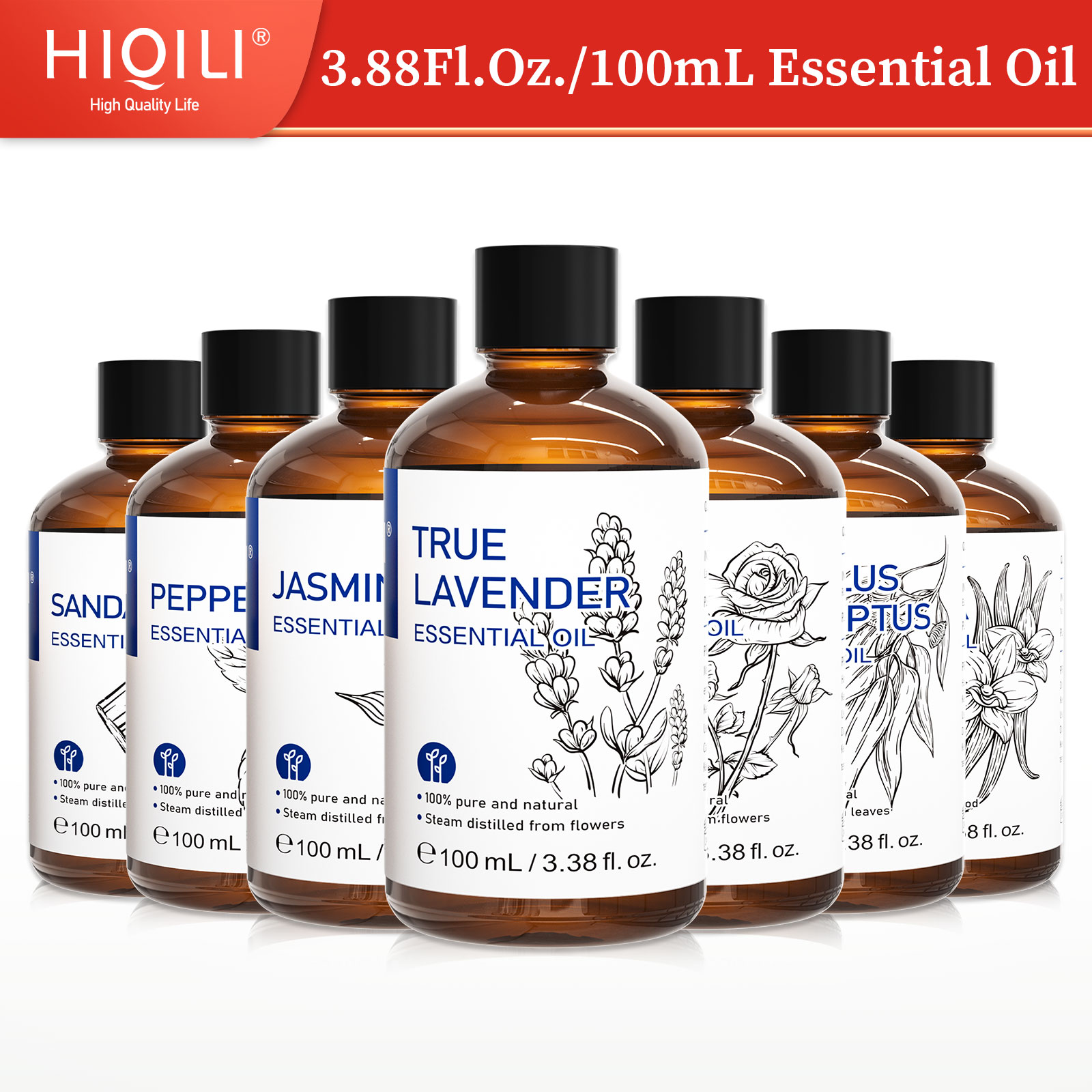 Candle Making Fragrance Oils - HIQILI 100% Natural,100mL Essential Oil Used