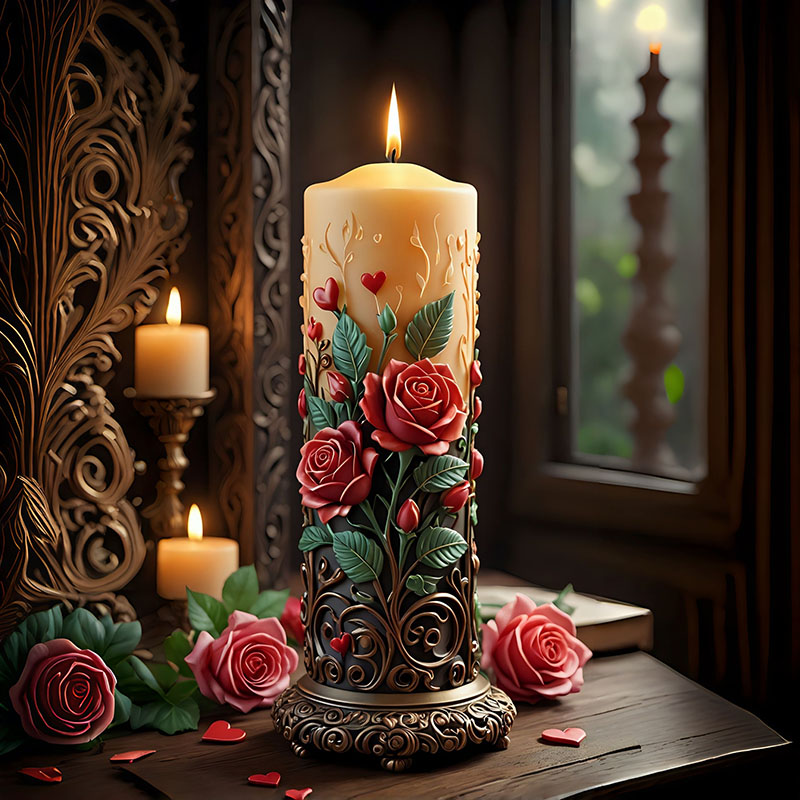 European-Style Red Rose Heart- - Candle Making Vinings review and price