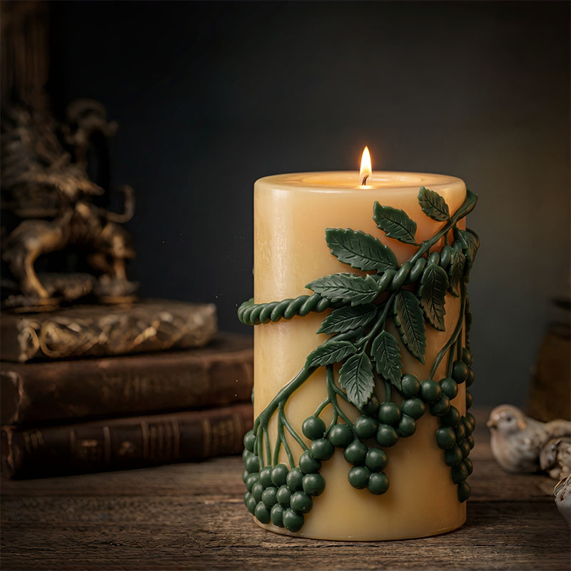 Vine Green Leaf Berry Relief-S - Candle Making Vinings review and price
