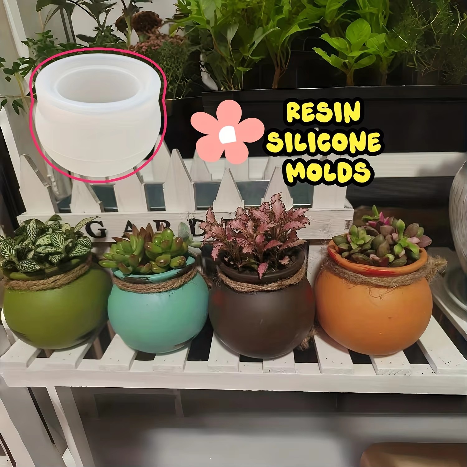 Silicone Flower Pot Molds, Res - Candle Making Items review and price
