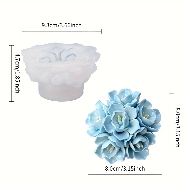 1 Hydrangea Candle Silicone Mo - Candle Making Items review and price