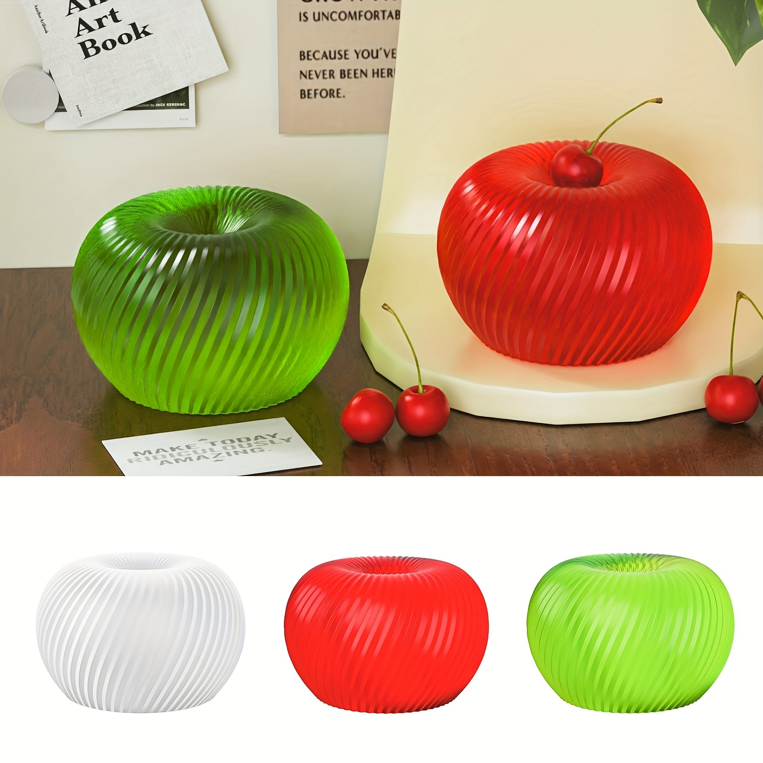 A trendy red apple silicone mo - Candle Making Items review and price