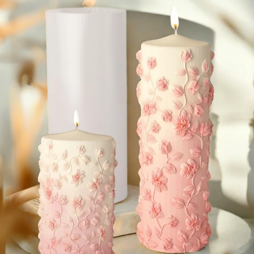 Floral Vine Relief Taper Candl - Candle Making Vinings review and price